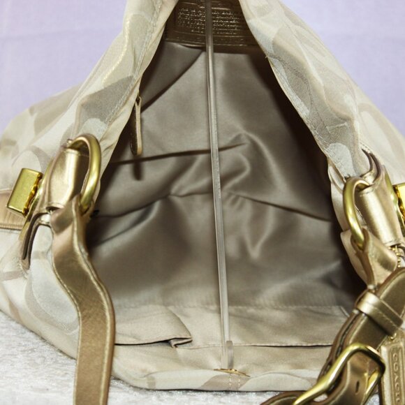 Coach Signature Metallic Jacquard Shoulder Bag F13476 - Picture 5 of 8